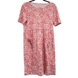 Appleseed's All Over Floral Boardwalk Knit Weekend Sun Dress Petite Medium